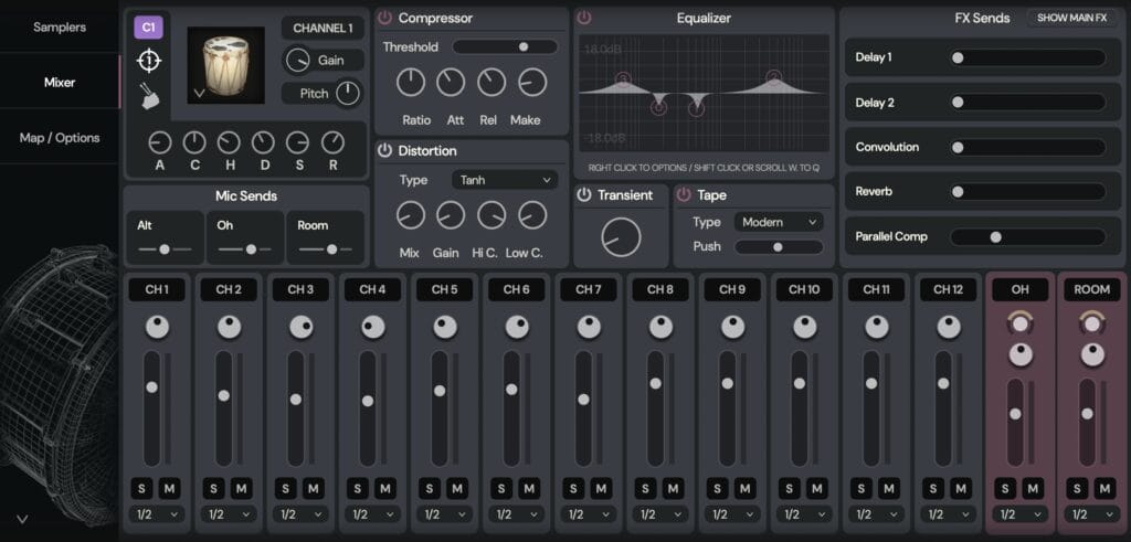 Tribe Player 2 Drummer Mixer