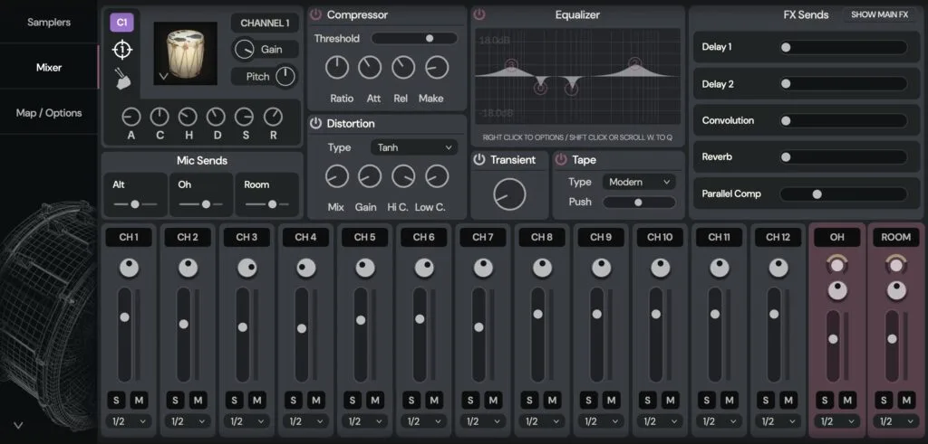 Tribe Player 2 Drummer Mixer